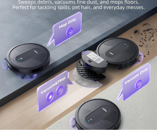 Робот-пилосос MONSGA 4000 з функцією вологого прибирання